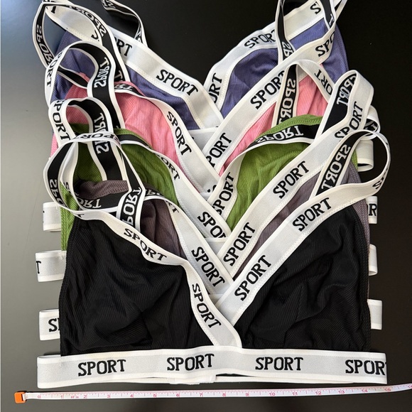 Other - Sporto Sports Bras Set - Black, Pink, Green, Purple